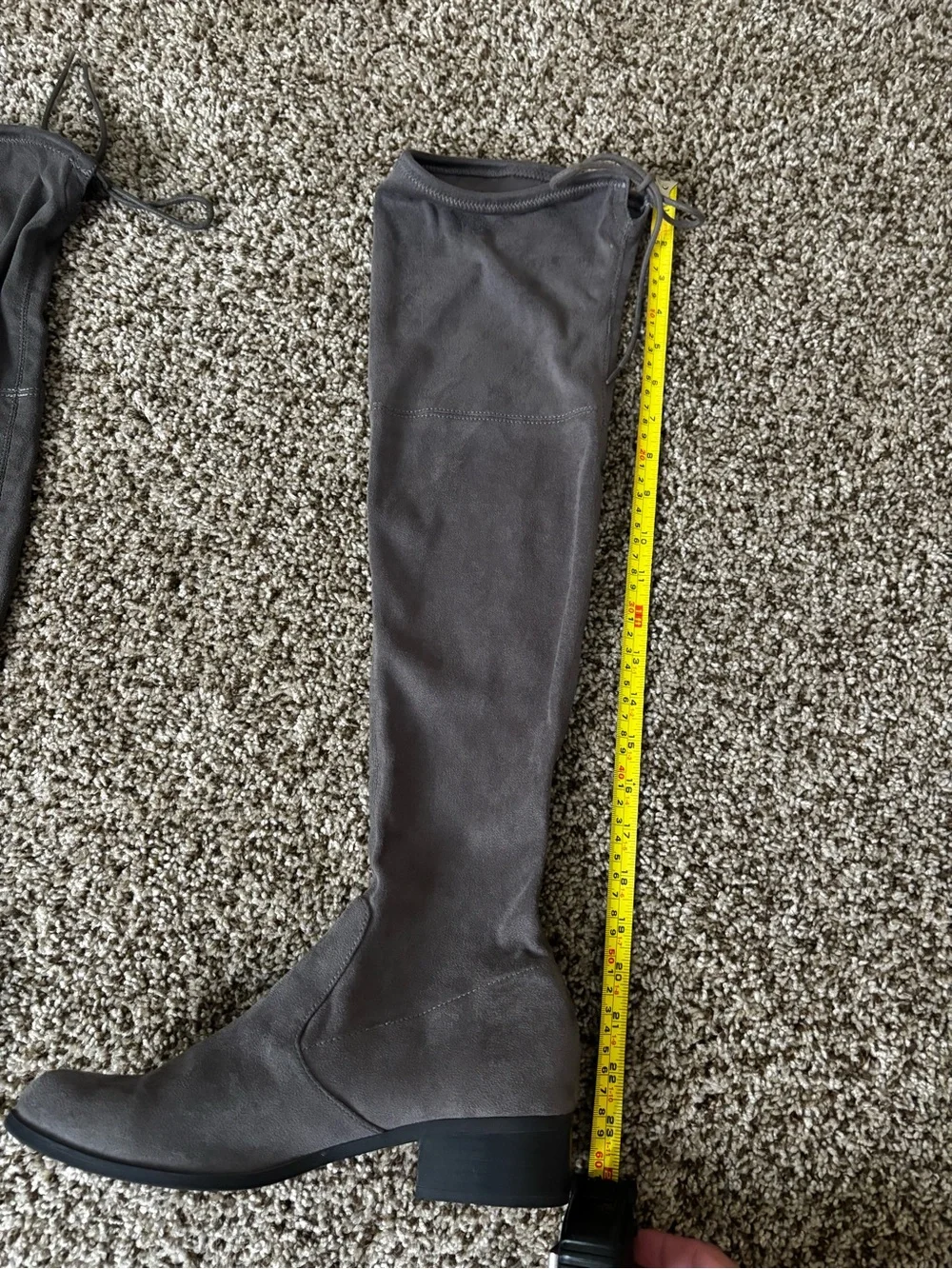 NWOT ~ Charles by Charles David Gray Suede Over-the-Knee Boots